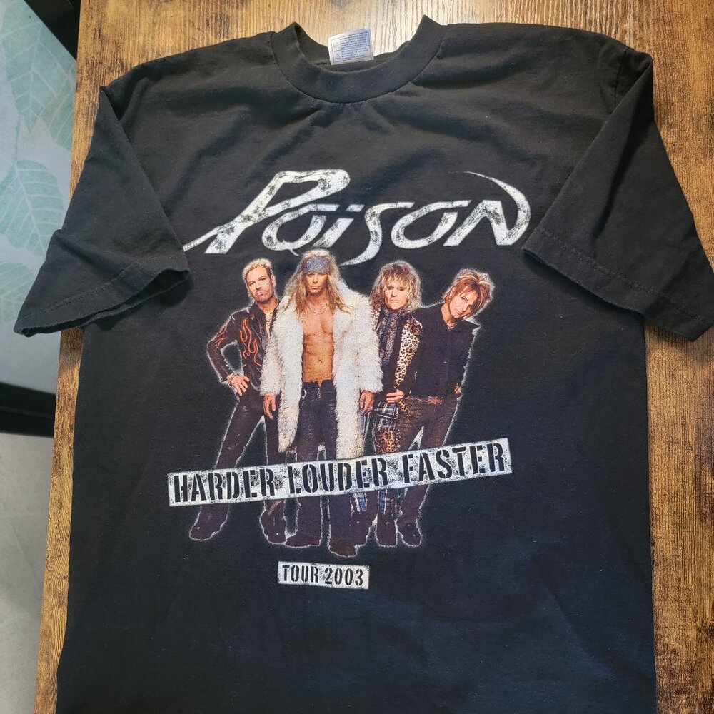 VTG Poison Harder Louder Faster 2003 Tour T-Shirt Size Large